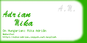 adrian mika business card